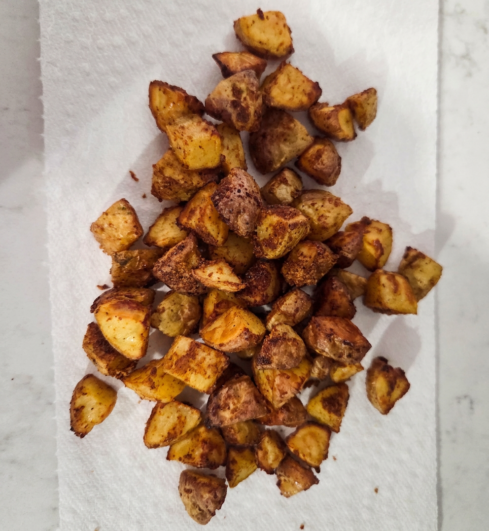 Crispy potatoes done
